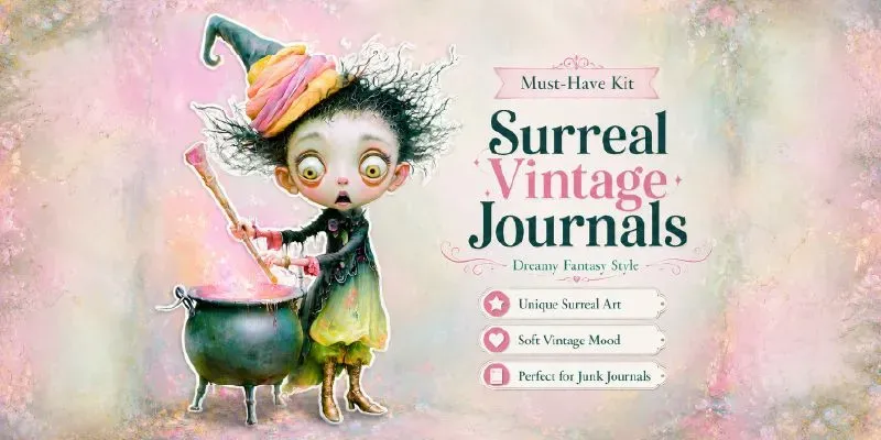 Vintage Surreal Fantasy Junk Journals generated by undefined