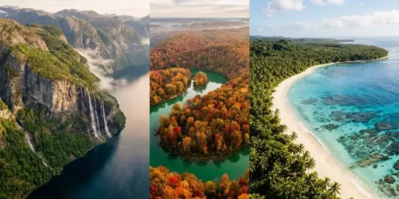 Premium Birdseye Nature Photos generated by undefined