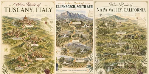 Vintage Wine Route Travel Posters generated by chatgpt-image