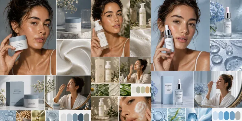 Skincare Campaign Visual Boards generated by undefined