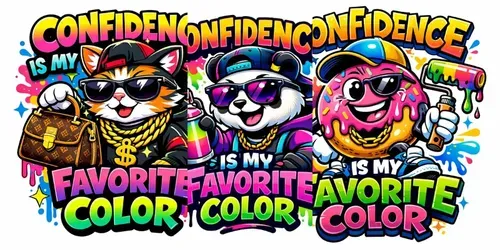 Confidence Streetwear Cartoon Designs generated by chatgpt-image