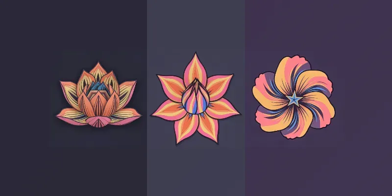 Psychedelic Optical Bloom Animations