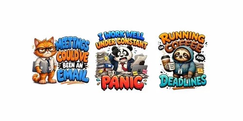 Funny Office Animal Tees generated by chatgpt-image