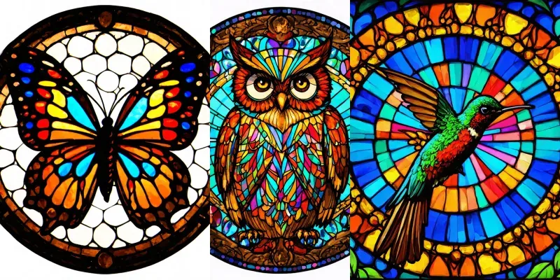 Stained Glass Style Illustrations generated by undefined