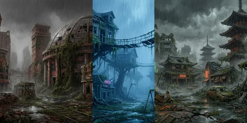 Dark Fantasy Abandoned Monster Worlds generated by undefined