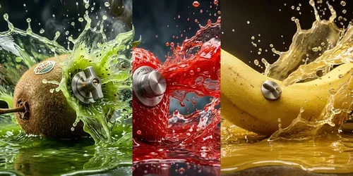 Explosive Fruit Splash Art generated by gemini-image