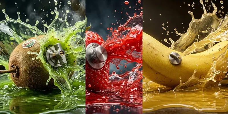 Explosive Fruit Splash Art generated by undefined