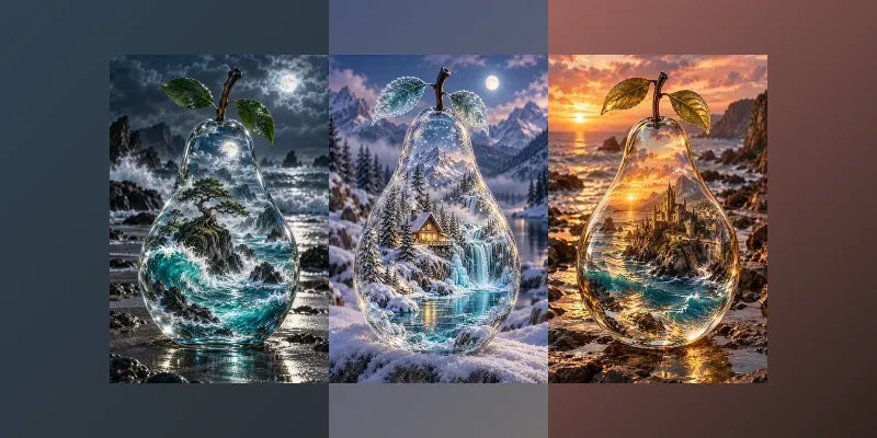 Magical Glass Pear Fantasy Art