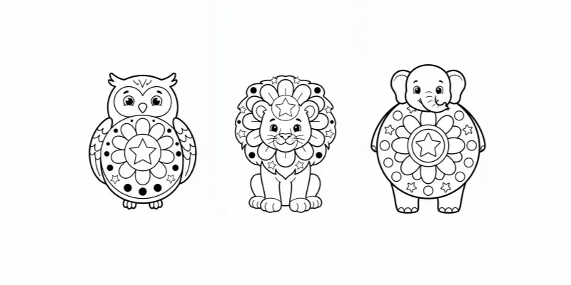 Cute Animal Mandalas For Kids generated by undefined