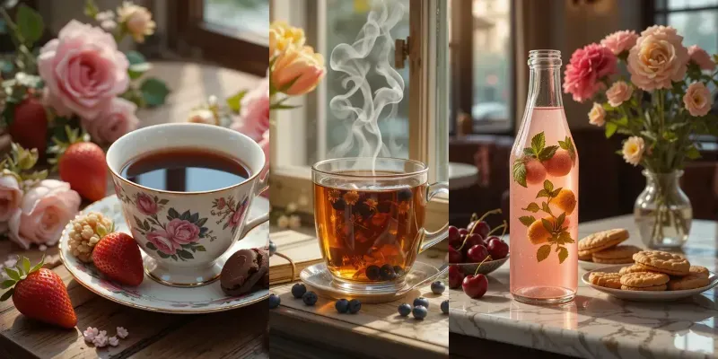 Vintage Sweets Floral Caf Aesthetics generated by undefined