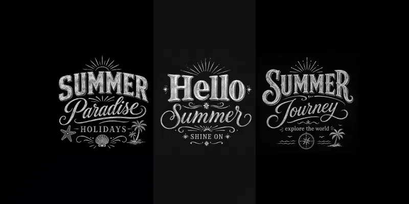 Vintage Chalk Retro Summer Tshirt Designs generated by undefined