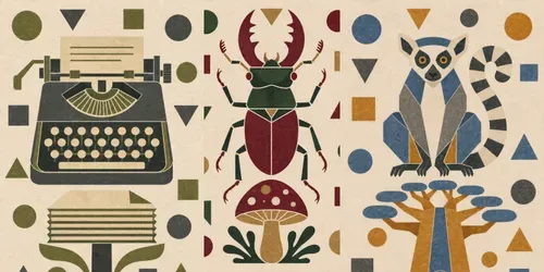 Midcentury Geometric Folk Art Posters generated by chatgpt-image
