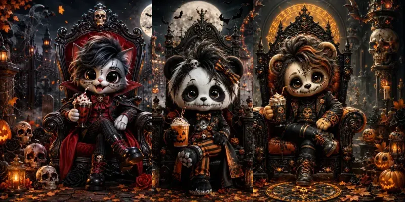 Cute Gothic Halloween Doll Creators generated by undefined