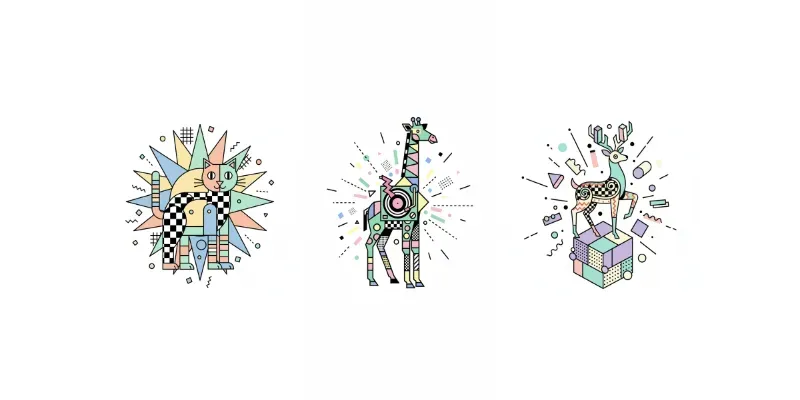 Figurative Animal Tshirt Designs generated by undefined