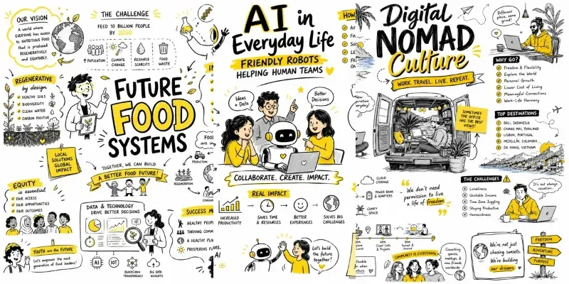 Sketch Notes Future Work Culture Hubs generated by undefined
