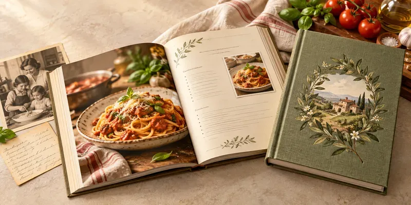 Personalized Family Recipe Heirloom Books