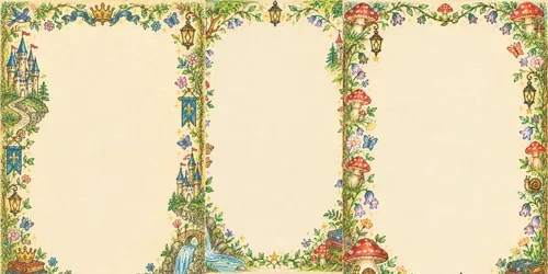Crayon Fairy Tale Journal Borders generated by chatgpt-image