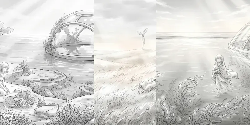 Monochrome Utopian Manga Environments generated by undefined