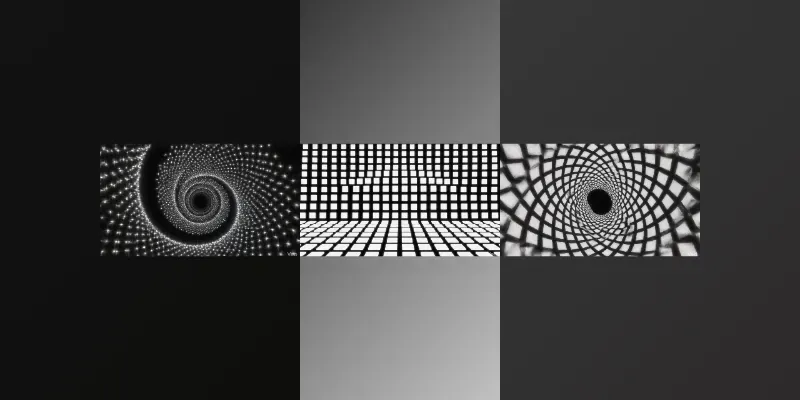 Hypnotic 3D Black White Optical Illusions generated by undefined