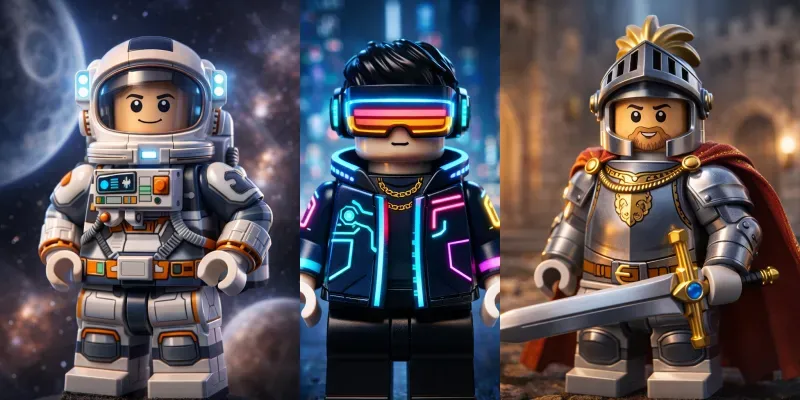 Lego Style Character Portraits generated by undefined