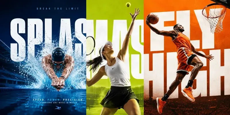 Sport Poster Behind Text Templates generated by undefined