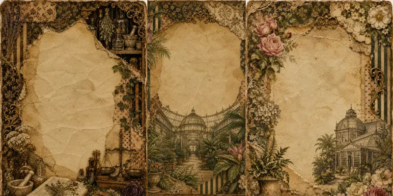 Vintage Journal Page Illustrations generated by undefined