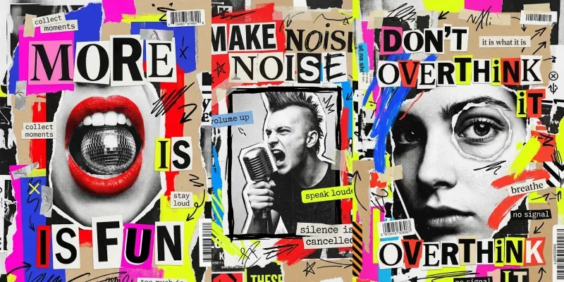 Bold Collage Posters generated by undefined