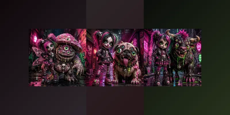 Creepy Gothic Doll Monster Bundles generated by undefined