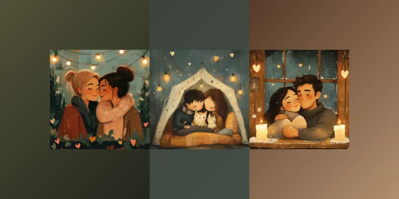 Whimsical Couples Art generated by undefined