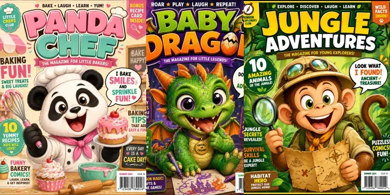 Cartoon Magazine Cover Collections generated by undefined