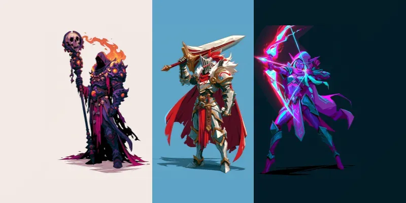 Anime Cel Shaded RPG Characters generated by undefined