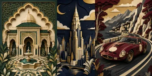 Luxury 3d Paper Cutout Poster generated by 