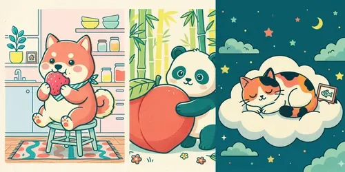 Kawaii Storybook Character Asset Kits generated by gemini-image