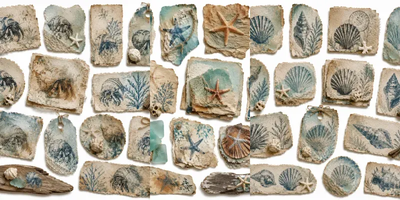Junk Journal Ocean Ephemera Generator generated by undefined