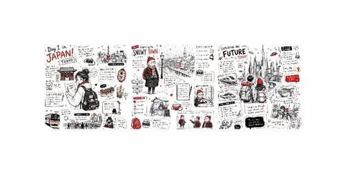Travel Sketchbook Doodle Packs generated by chatgpt-image