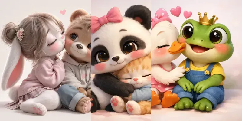Cute Love Cartoons generated by undefined