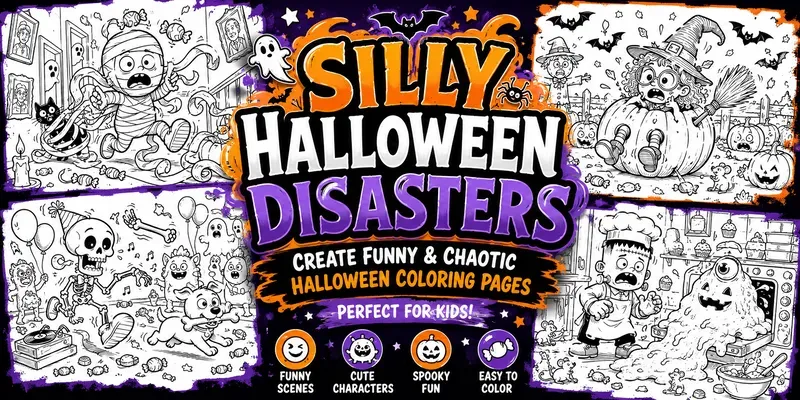 Funny Halloween Coloring Chaos generated by undefined