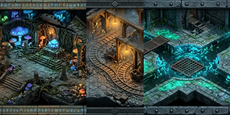 Isometric Tactical Dungeon Maps