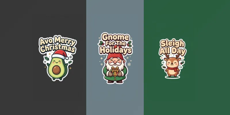 Kawaii Christmas Pun Tshirt Designs