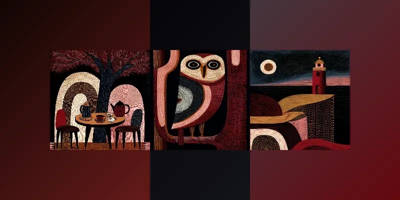 Decorative Folk Print Art generated by undefined