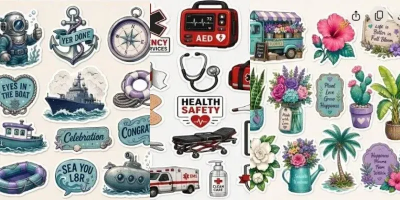Cozy Profession Sticker Sheet Generator generated by undefined