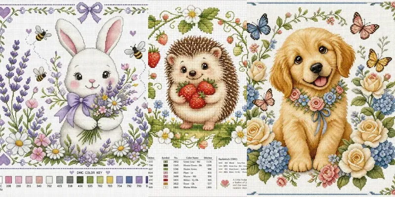 Cute Animals Cross Stitch Patterns generated by undefined