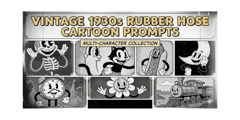 Vintage 1930s Rubber Hose Cartoons generated by undefined
