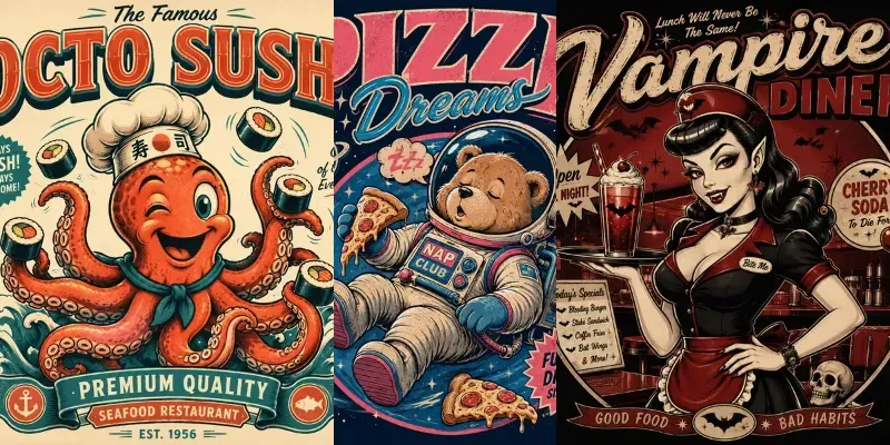 Retro Pop Icon Mascot Collections generated by undefined