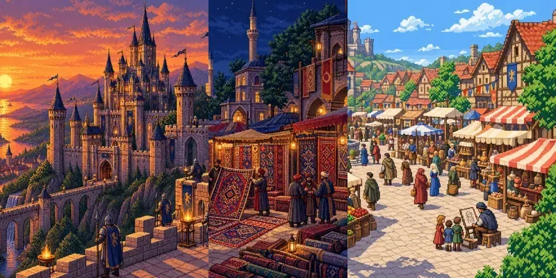 Pixel Village Scene Creators