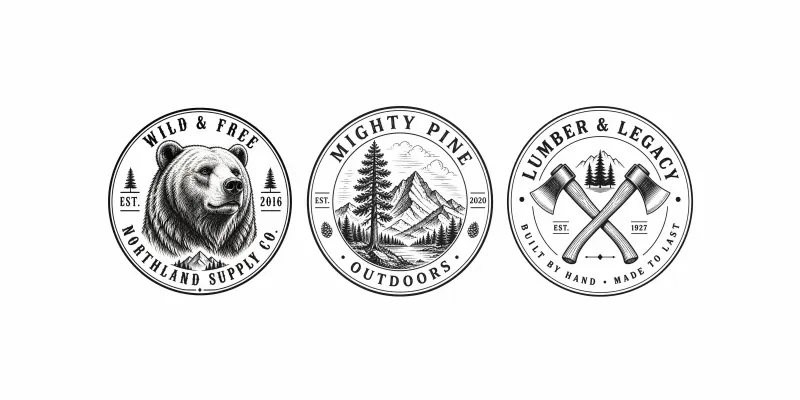 Minimalist Vintage Line Art Logos generated by undefined