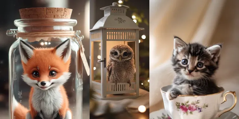 Tiny Animals In Cosy Spaces