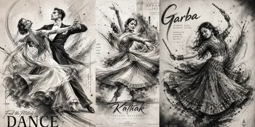 Dynamic Dance Poster Sketches generated by chatgpt-image