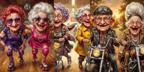 Wild Golden Girls generated by gemini-image