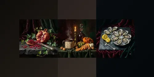 Luxury Oil Still Life Art generated by gemini-image